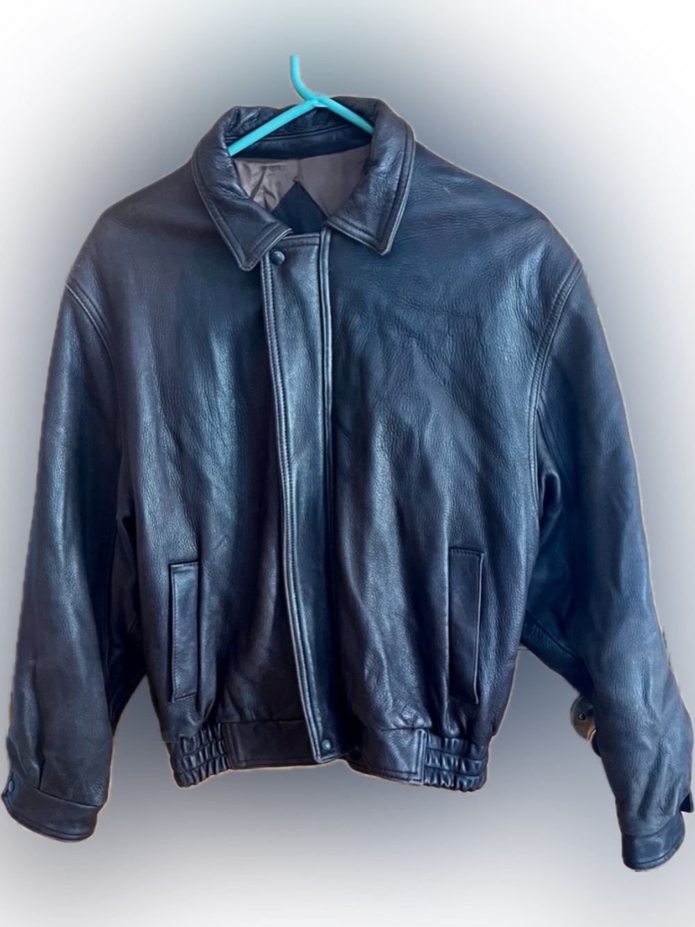 Brooks Brothers Vintage Chocolate Brown Leather Bomber Jacket Mens 40 Soft Lined